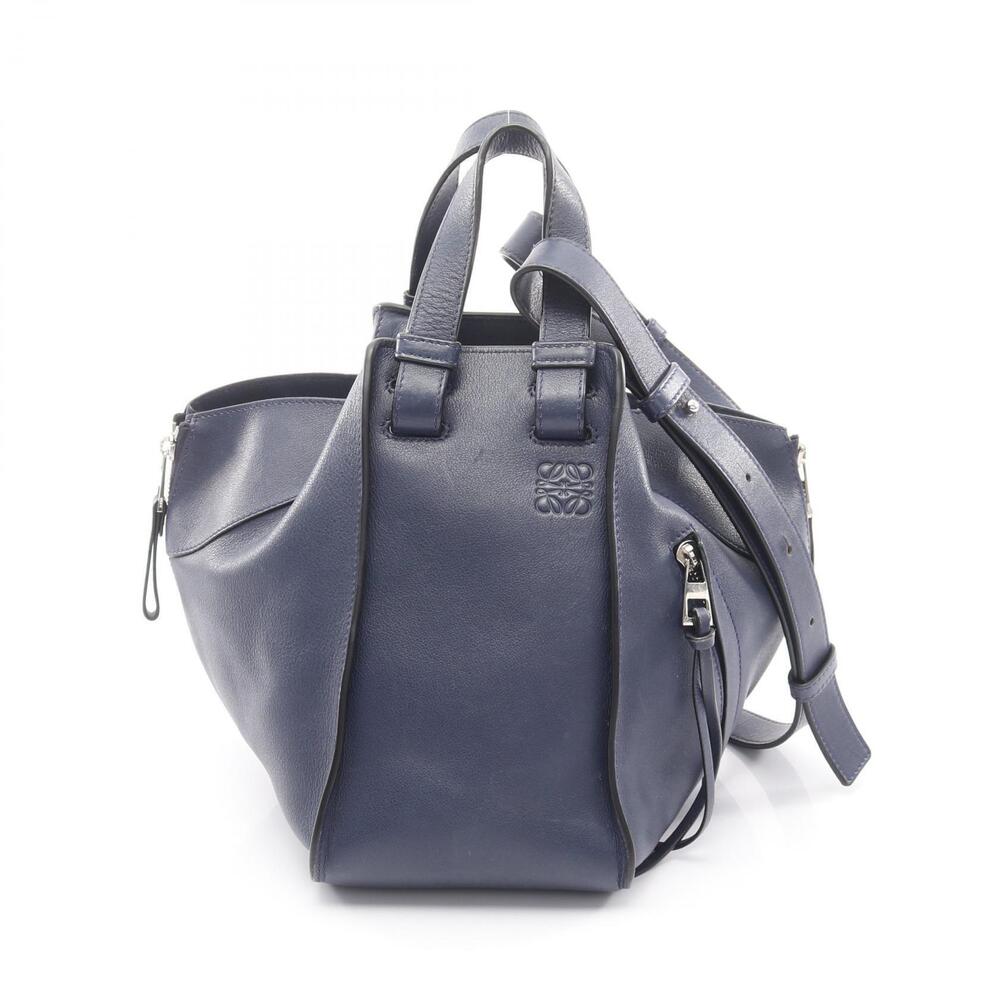 Loewe Hammock Handbag leather Navy Blue